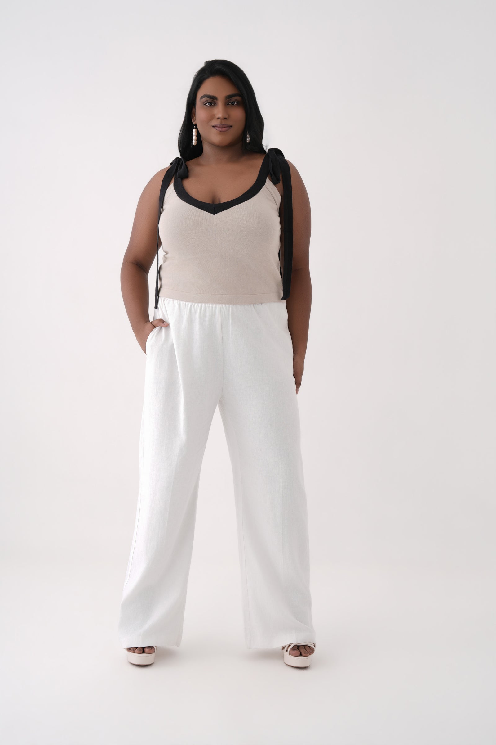 Knitted Tie-up Top