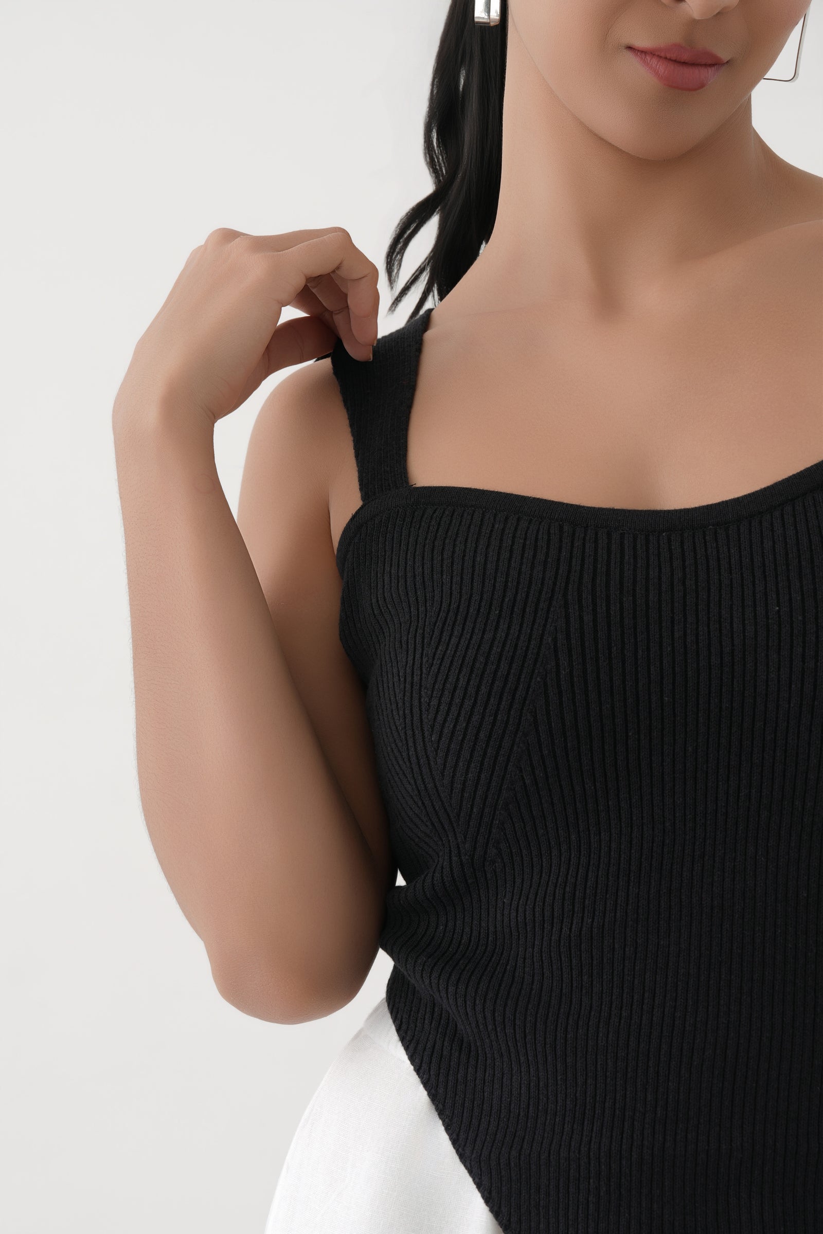Ribbed Knit Corset Top