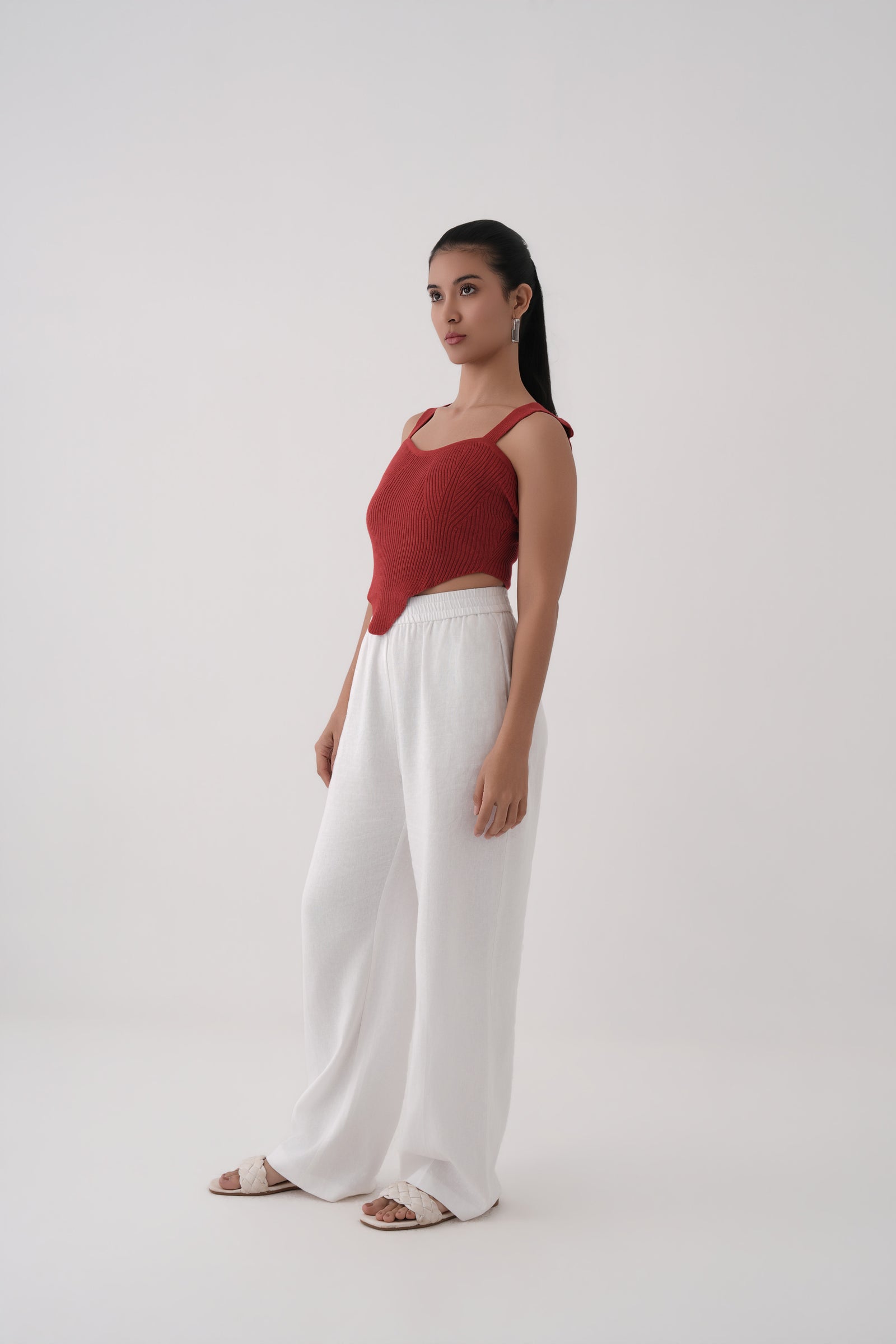 Ribbed Knit Corset Top