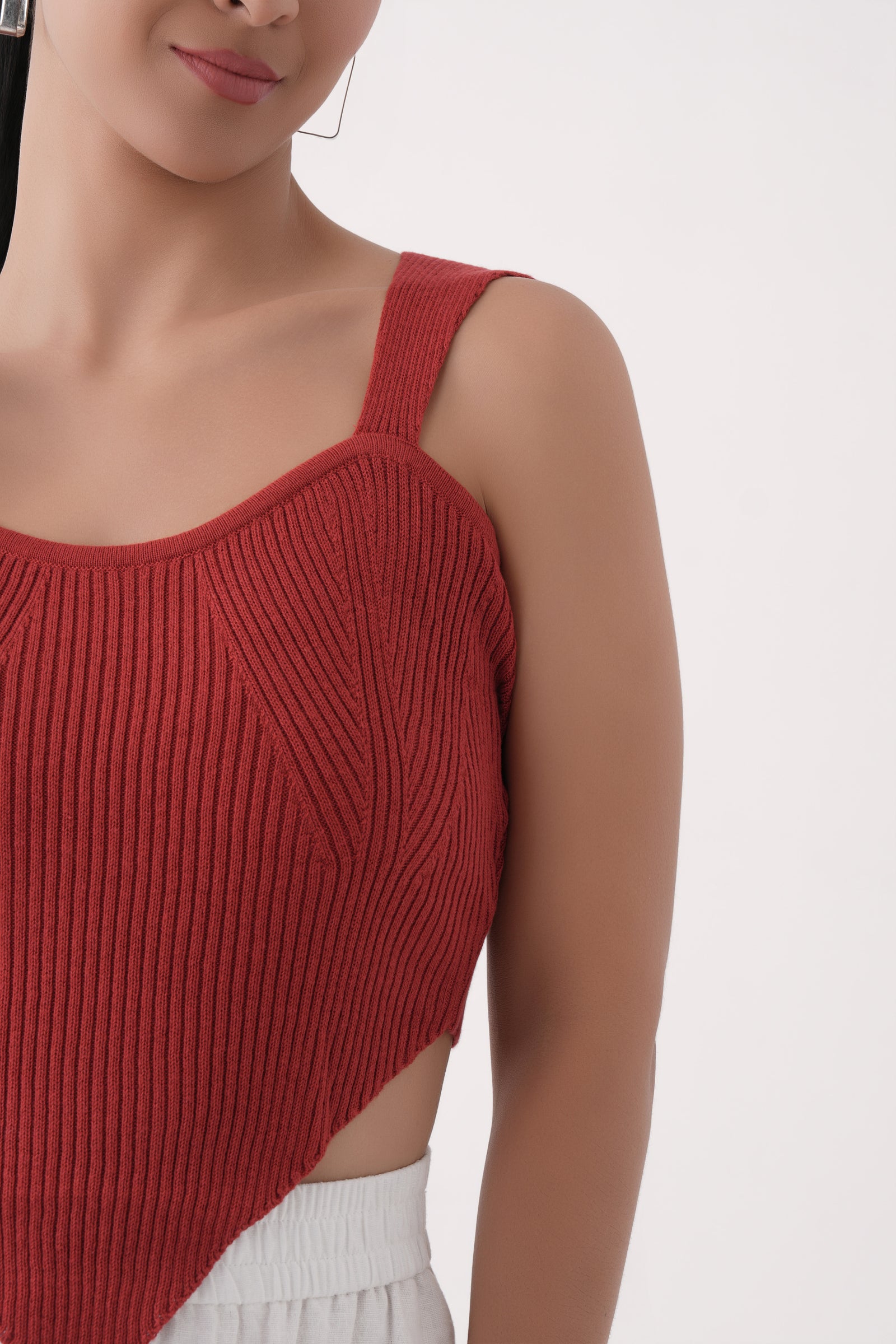 Ribbed Knit Corset Top