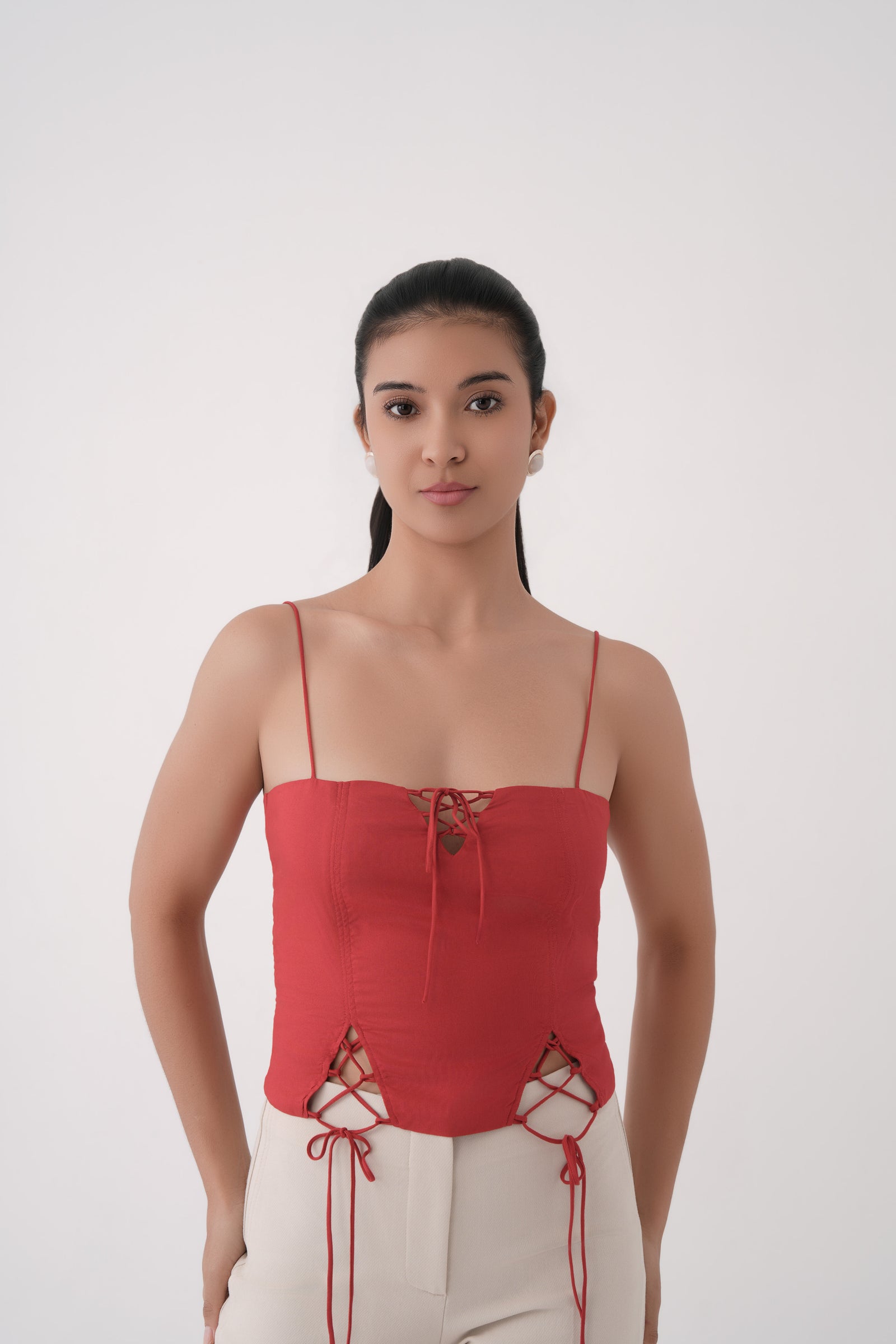 Lace-Up Strap Top