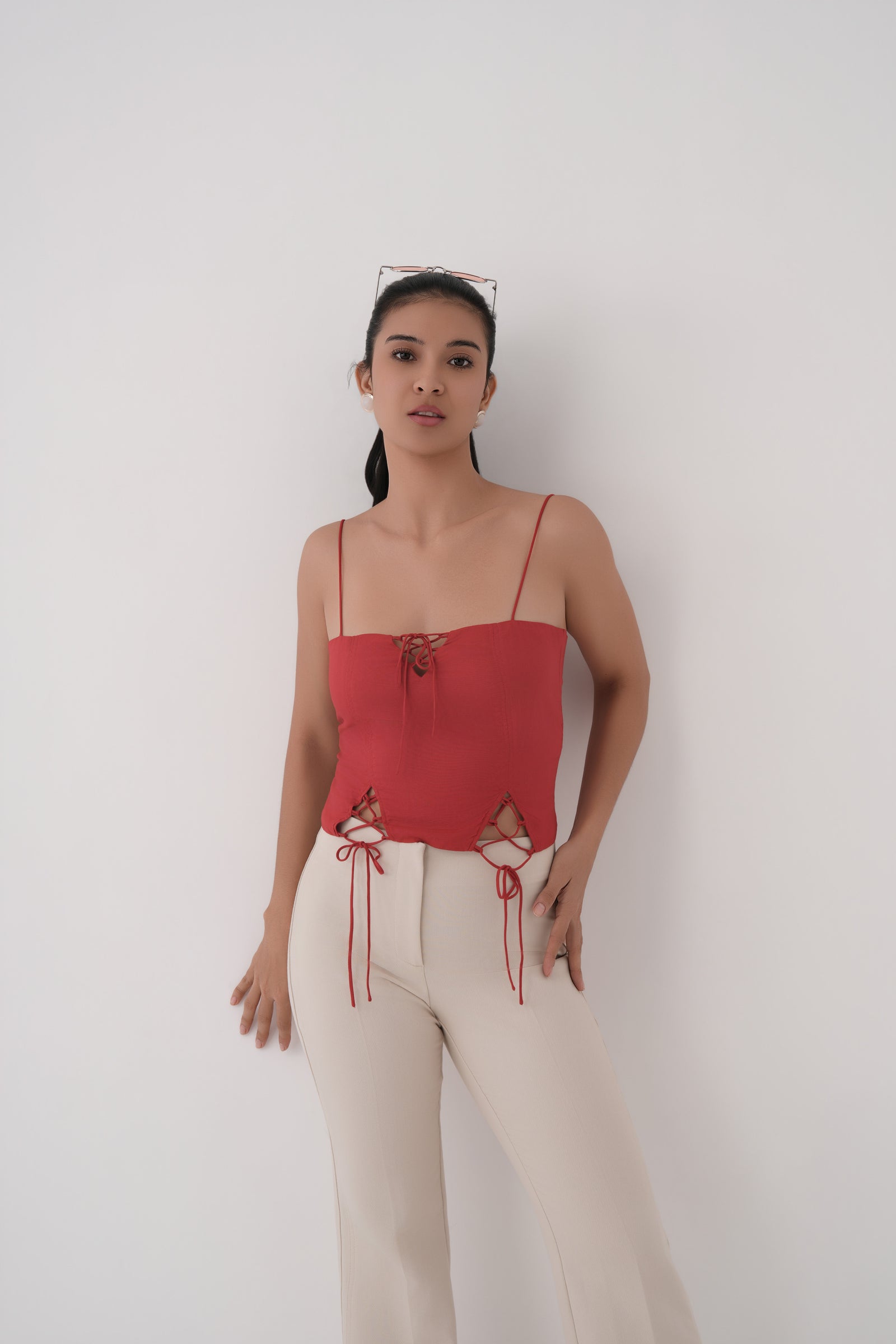 Lace-Up Strap Top