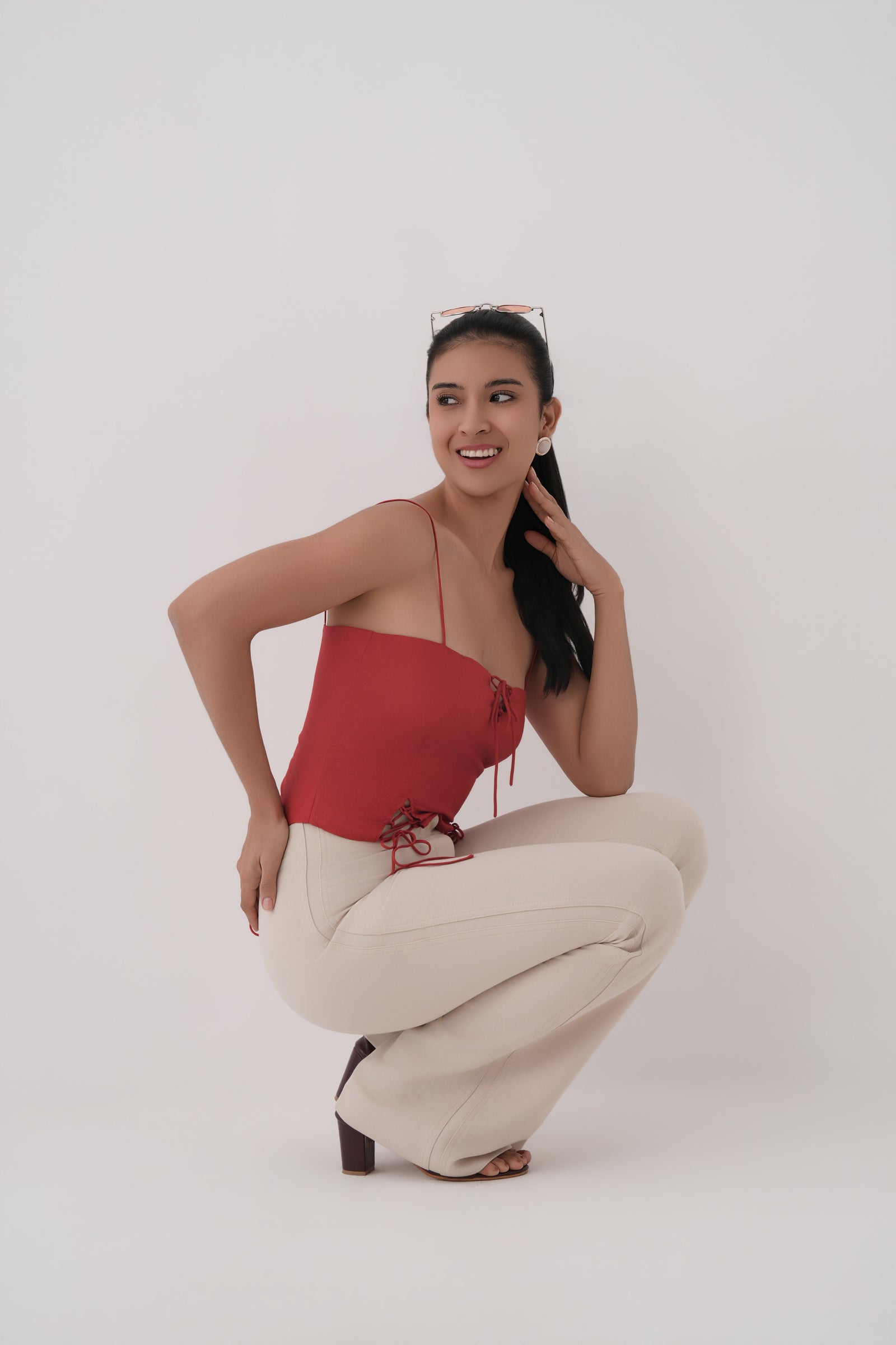 Lace-Up Strap Top