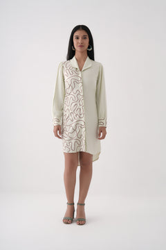 Embroidered Shirt Dress