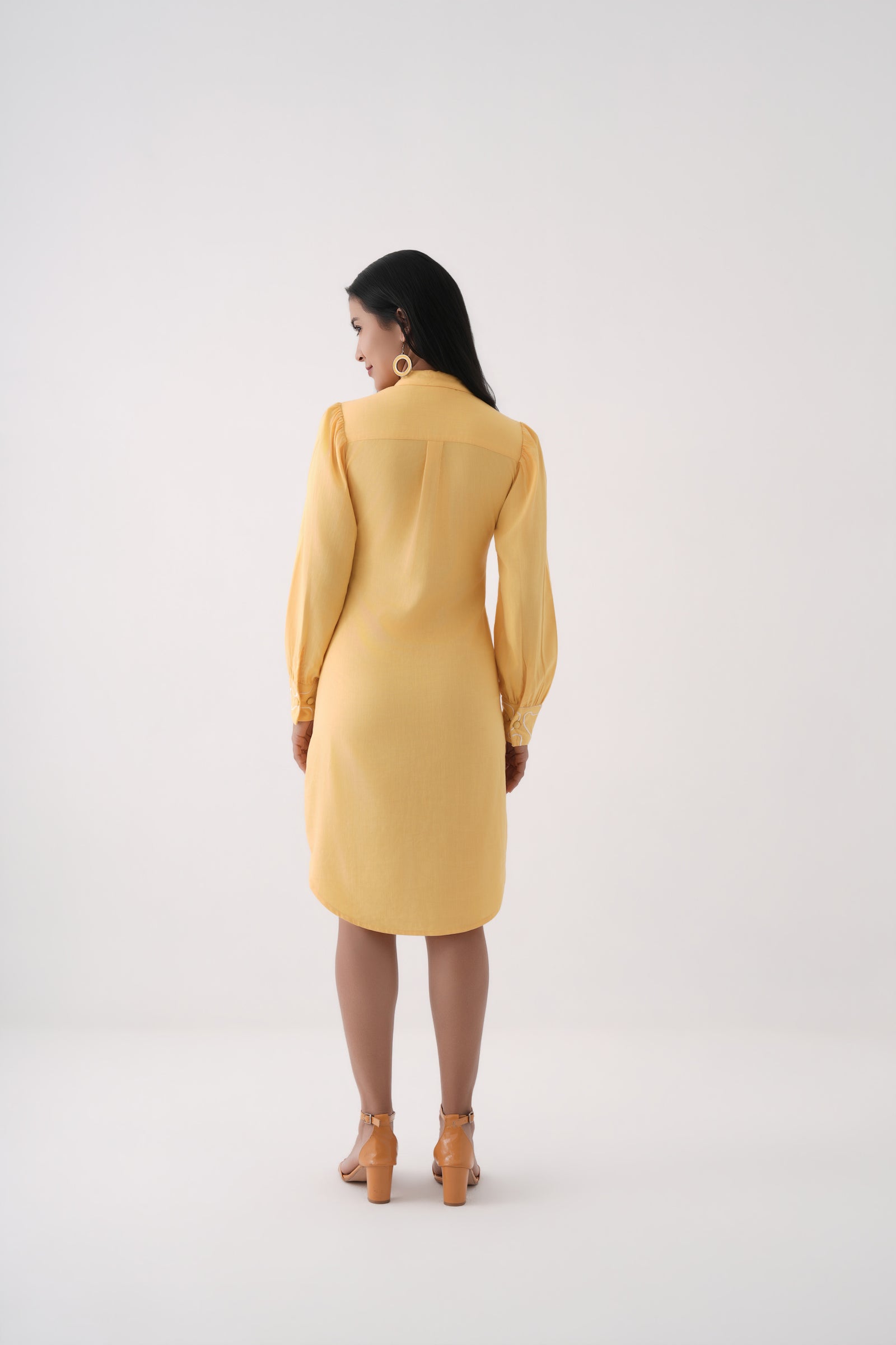Embroidered Shirt Dress
