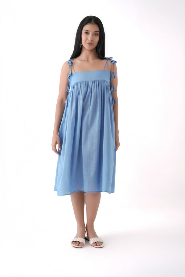 Tassel Straps Midi Dress