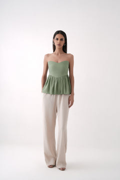 Bubble Hem Peplum Top