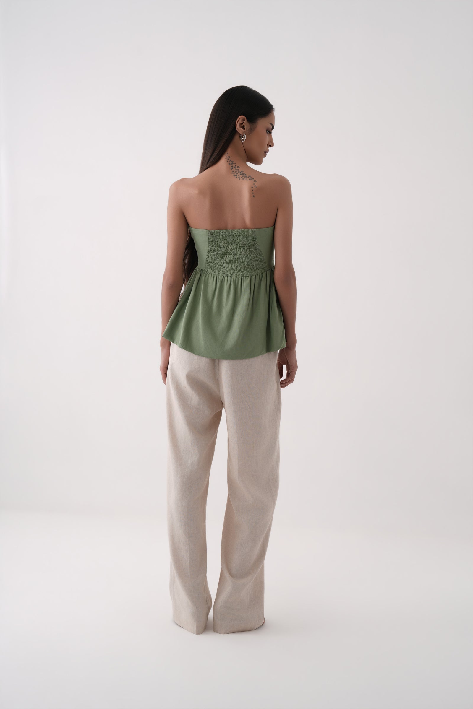 Bubble Hem Peplum Top