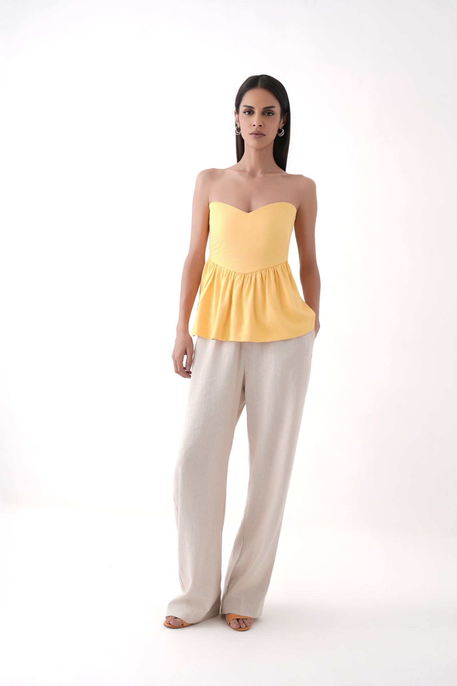 Bubble Hem Peplum Top
