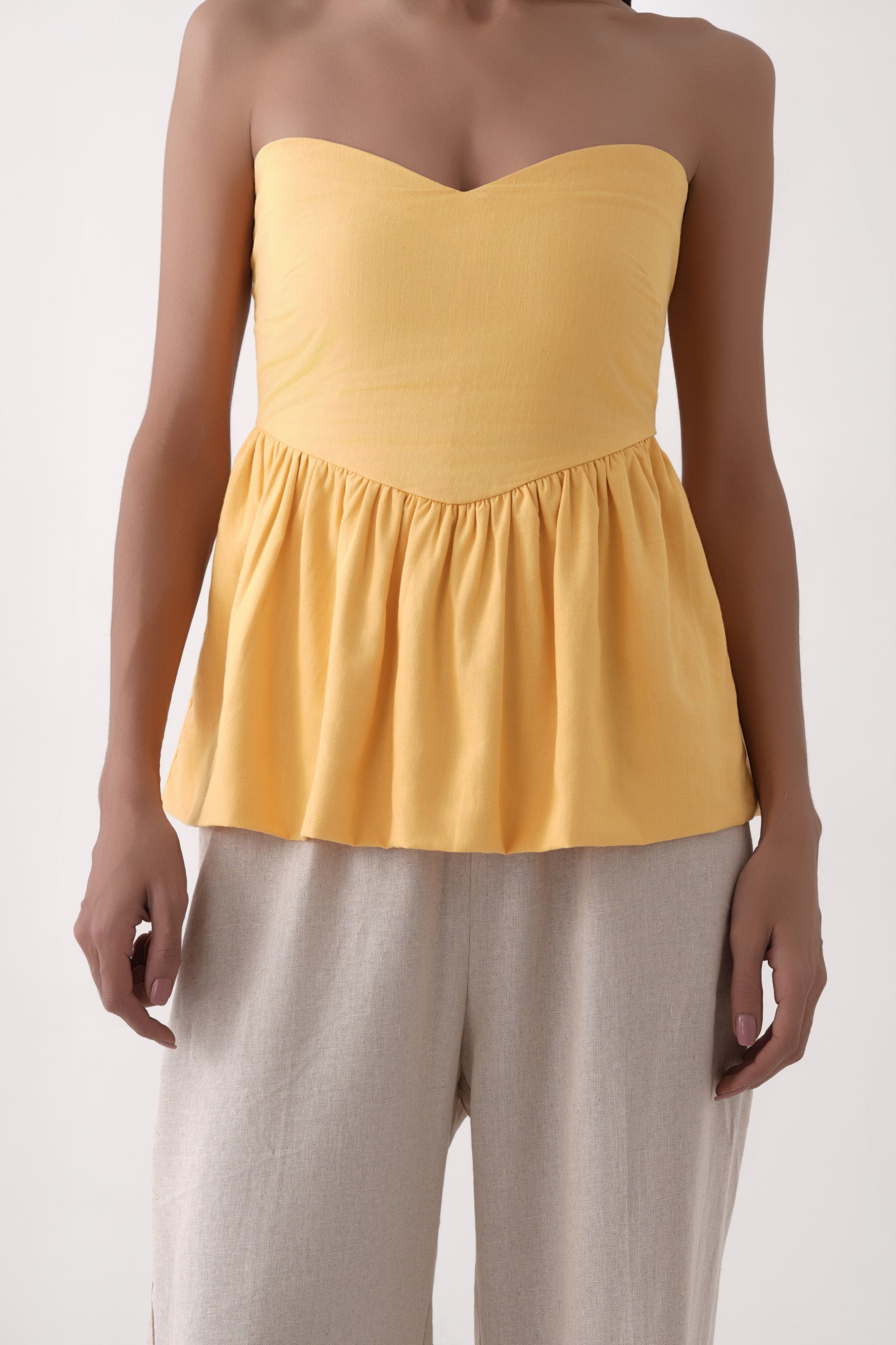Bubble Hem Peplum Top