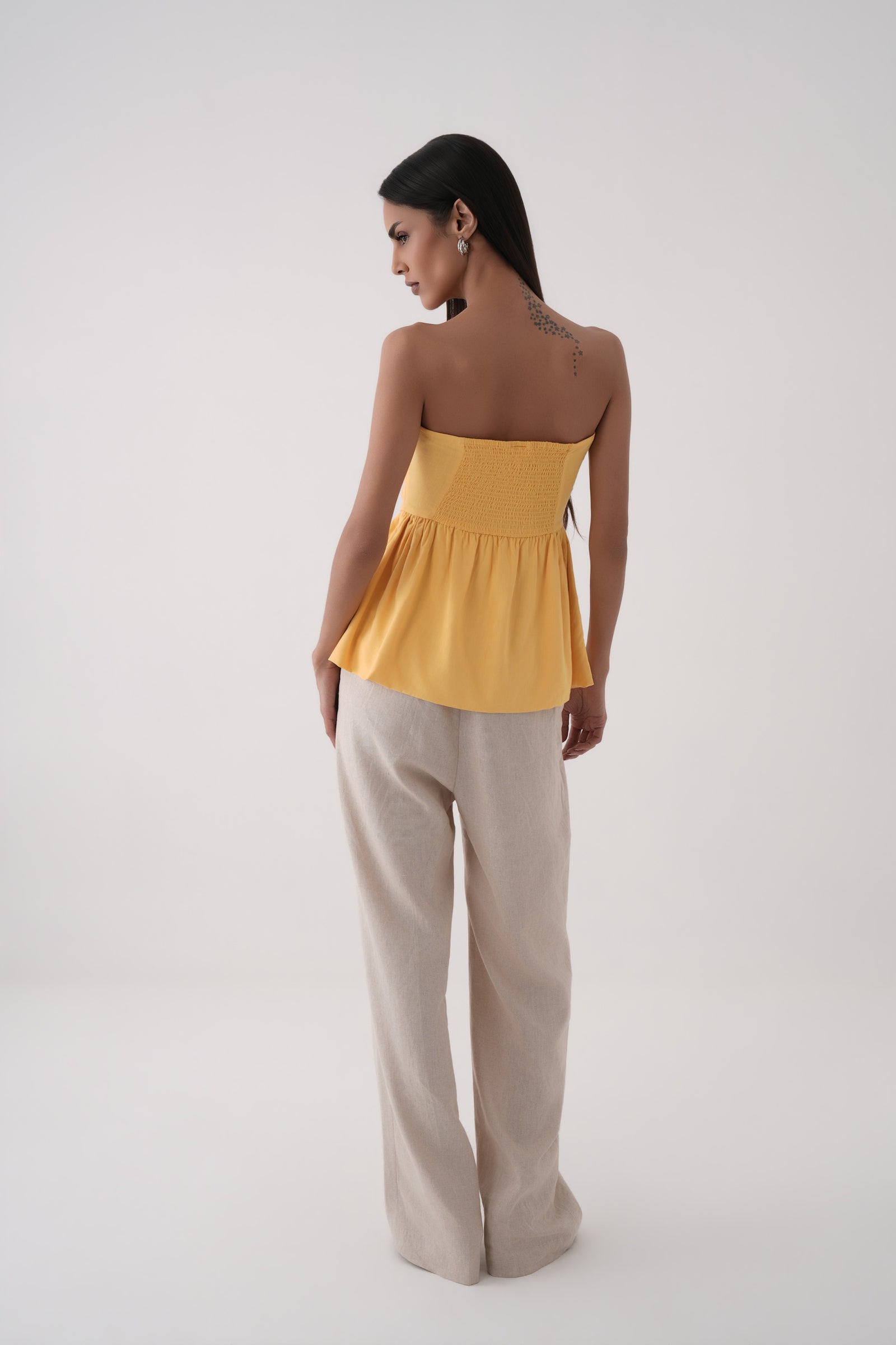 Bubble Hem Peplum Top