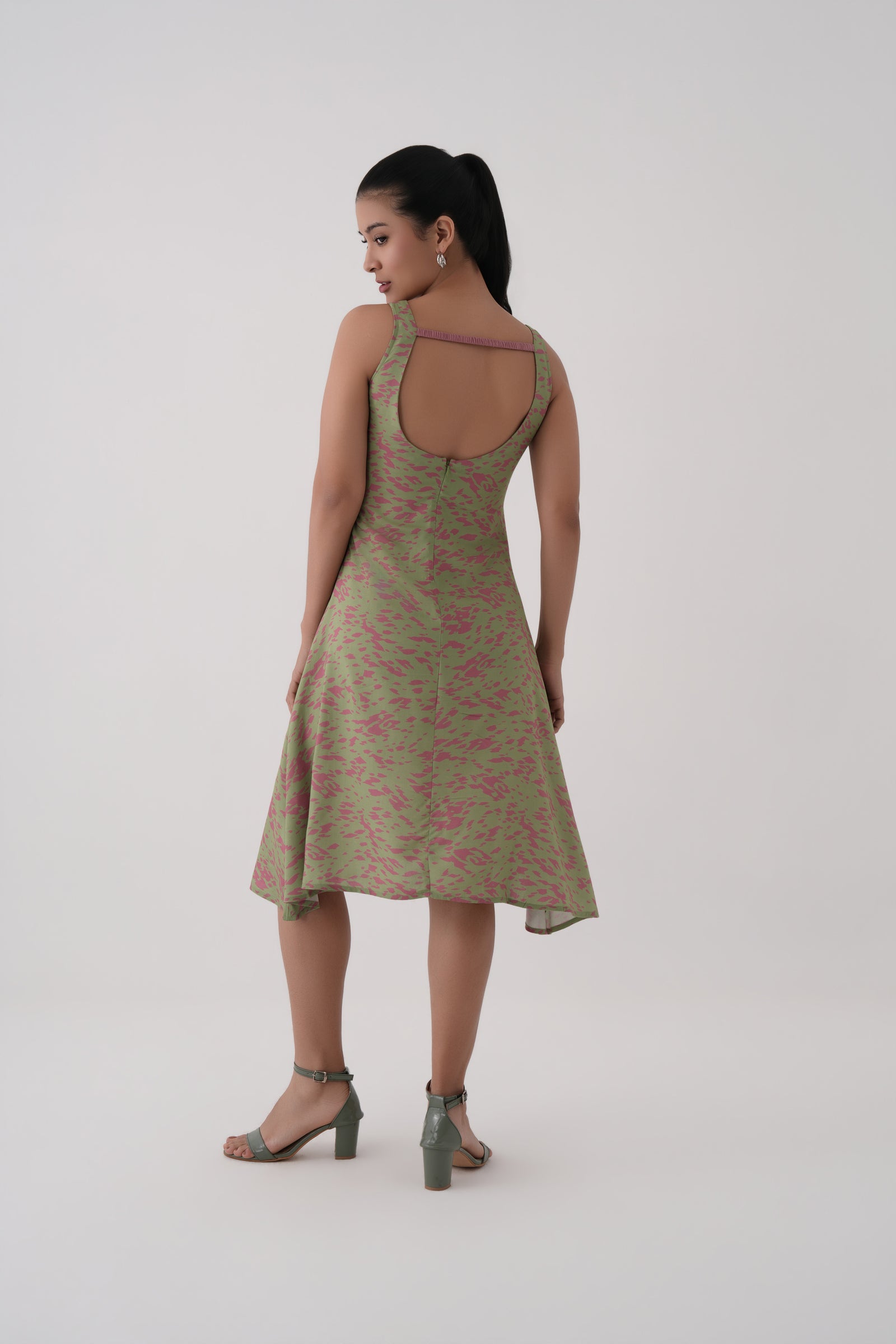 Tie-Front Midi Dress