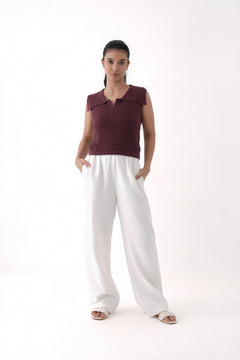 Stylized Knitted Polo T-shirt