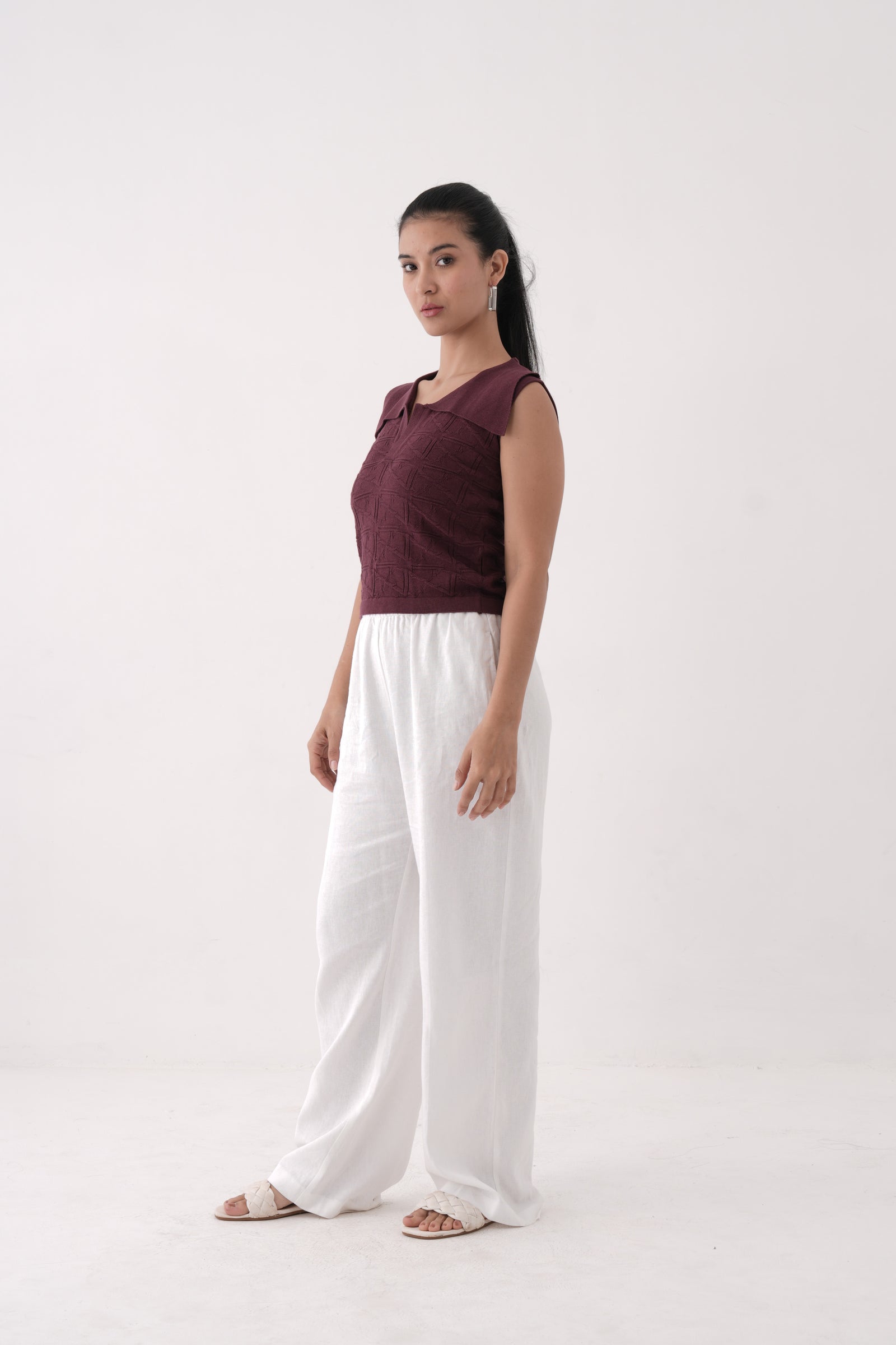 Stylized Knitted Polo T-shirt