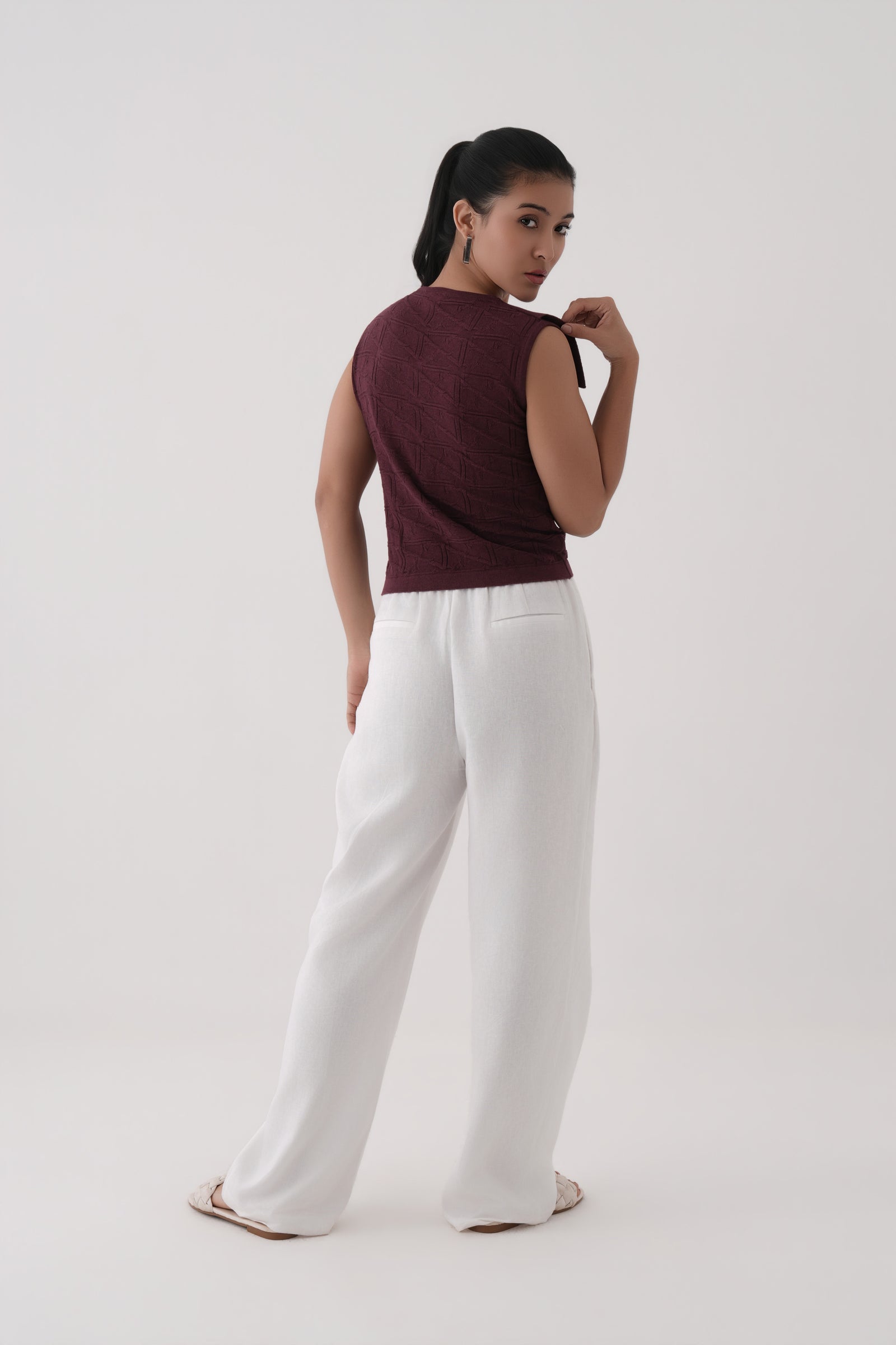 Stylized Knitted Polo T-shirt