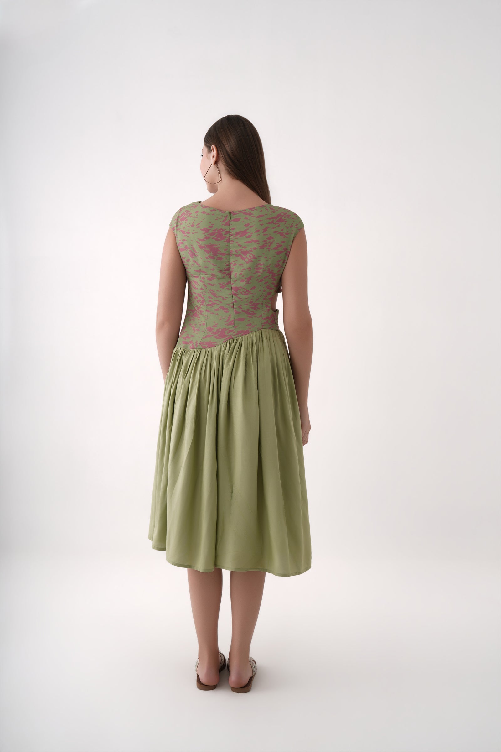 Printed Cut-Out Dress