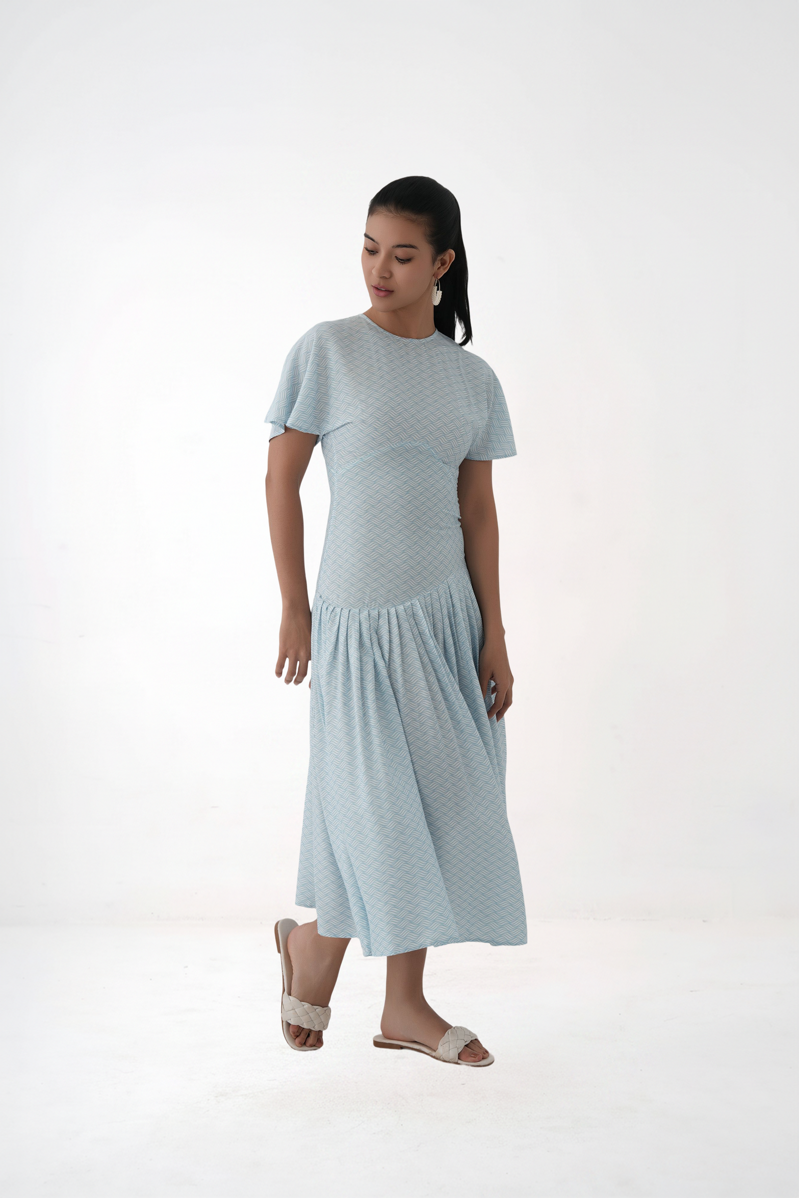 Aqua Ripple Maxi dress