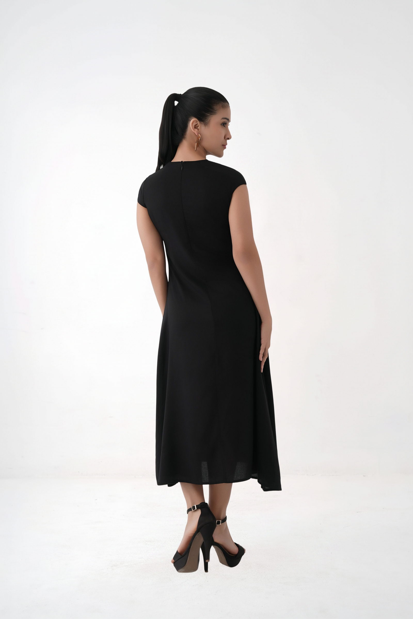 Asymetrical Panel Maxi Dress