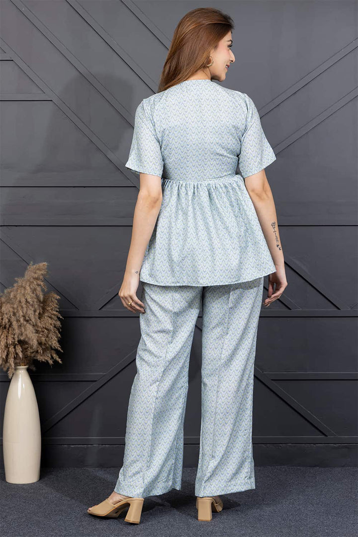 Angelina Co-ord Set(Grey Green)