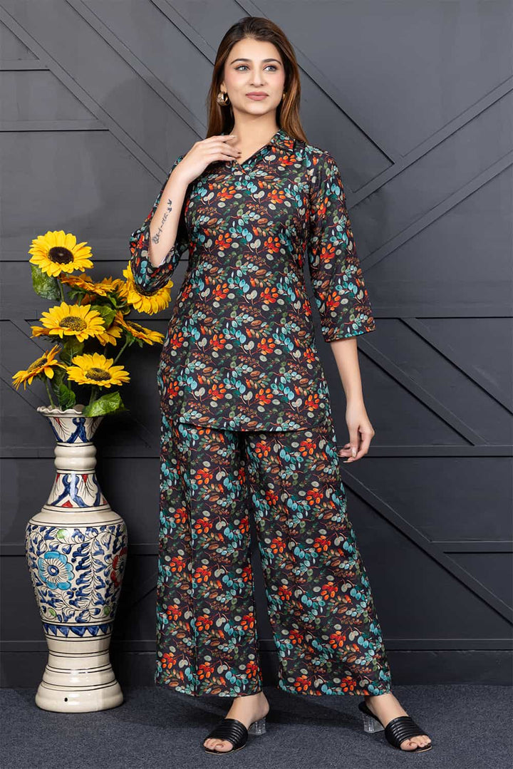 Monica Recline Set(Floral Black)