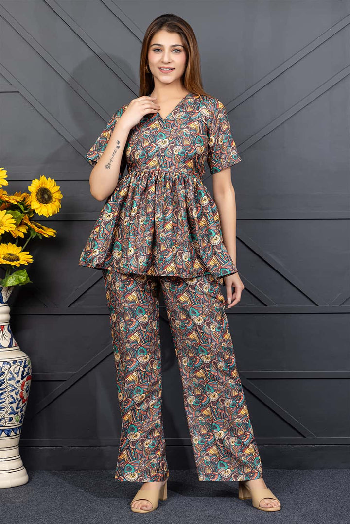 Angelina Co-ord Set(Traditional Yellow)