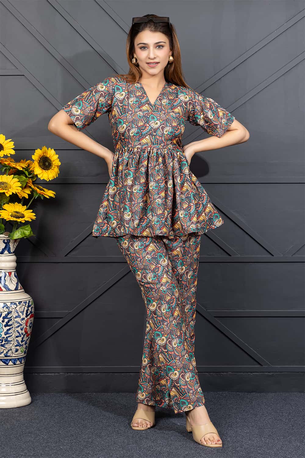 Angelina Co-ord Set(Traditional Yellow)
