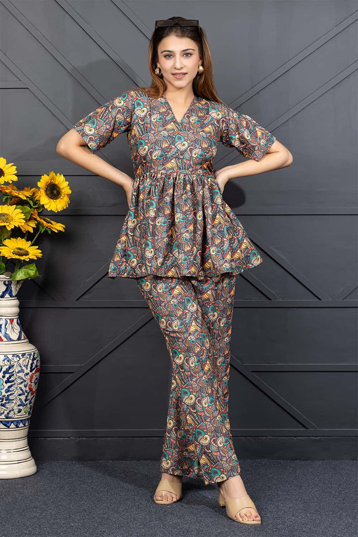 Angelina Co-ord Set(Traditional Yellow)