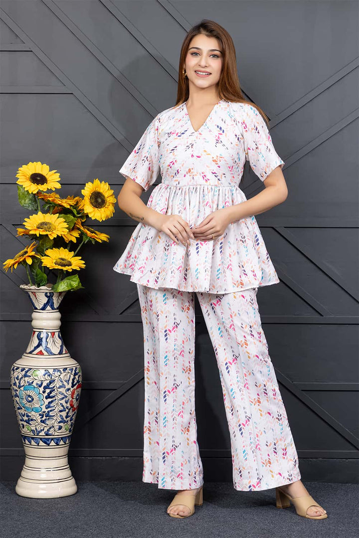 Angelina Co-ord Set(Off White)