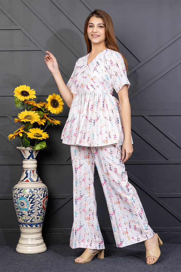 Angelina Co-ord Set(Off White)