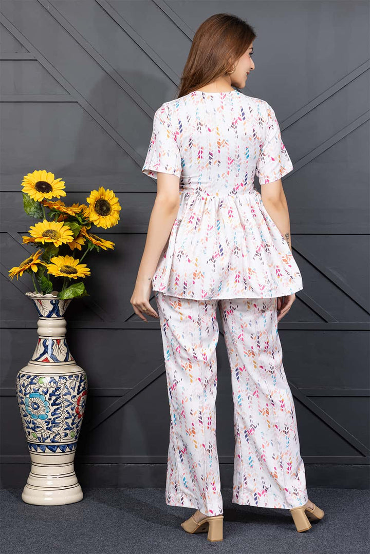 Angelina Co-ord Set(Off White)