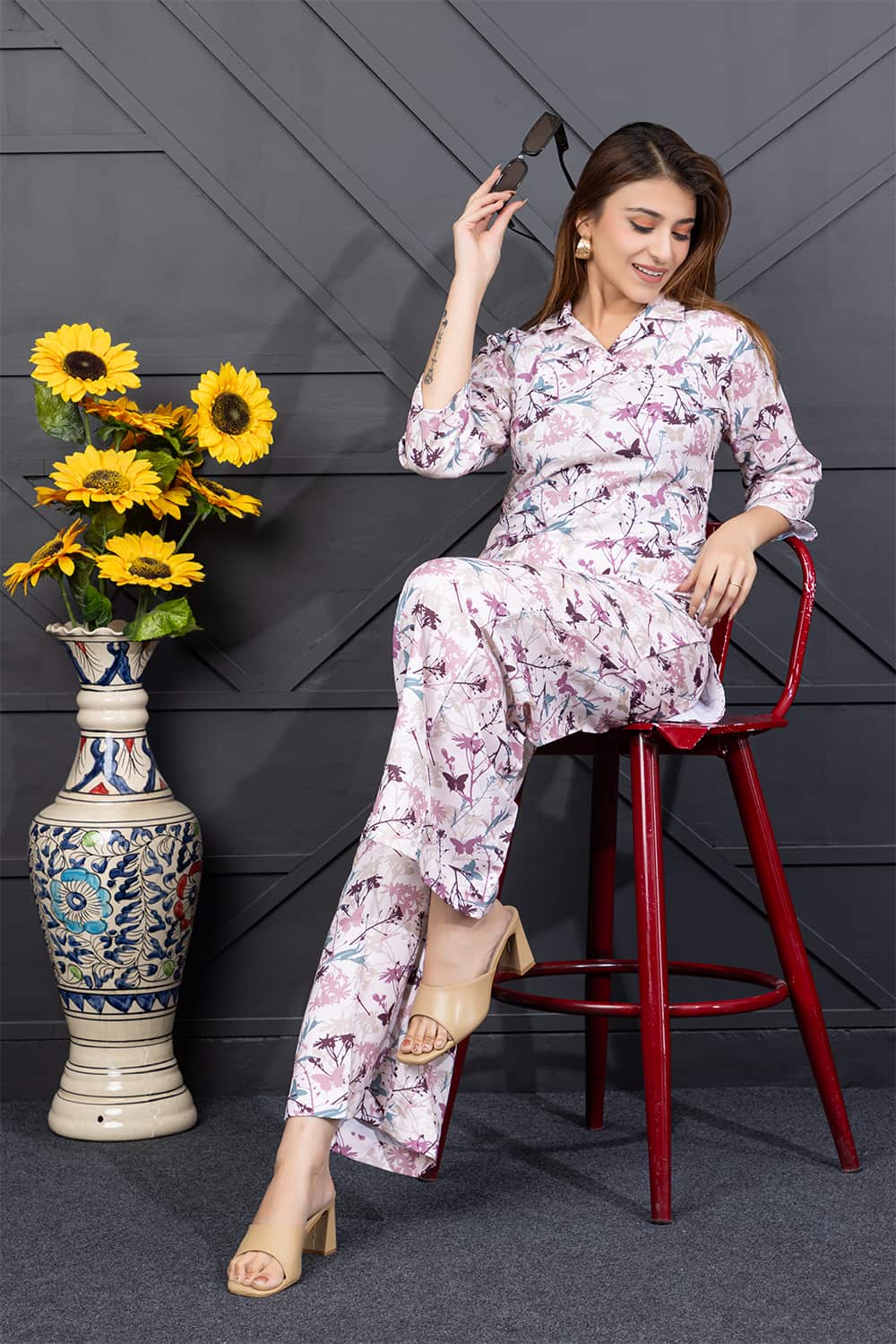 Monica Recline Set(Light Pink)