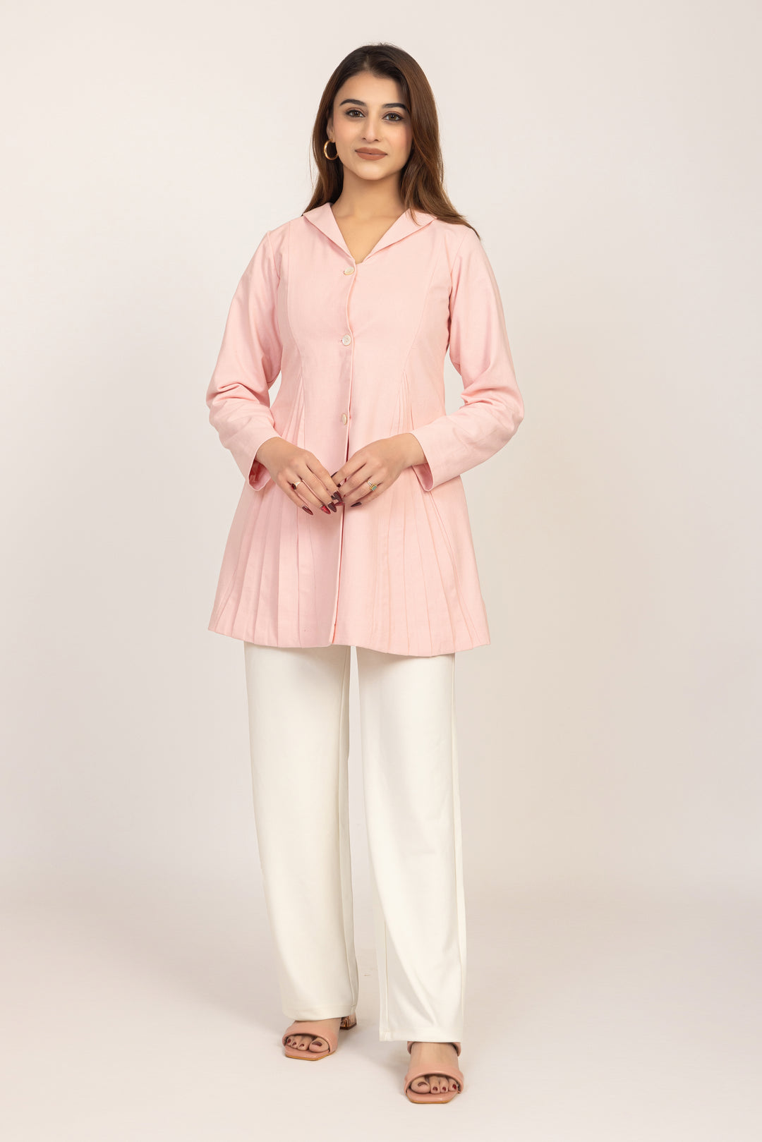 Pleated Panel Tailored Jacket