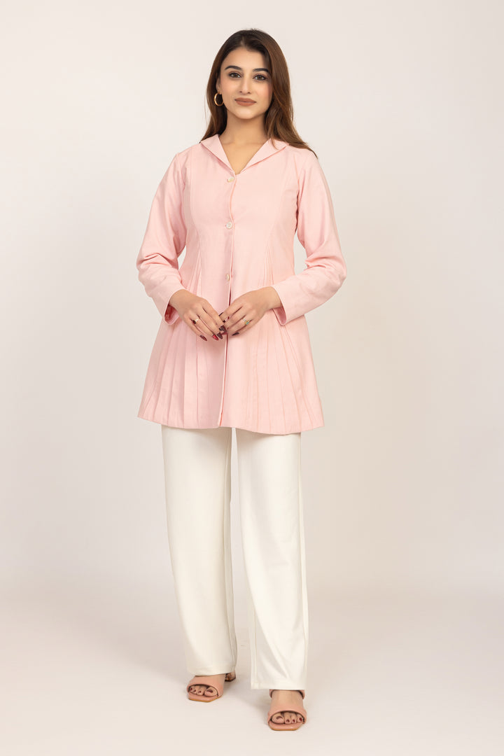 Pleated Panel Tailored Jacket