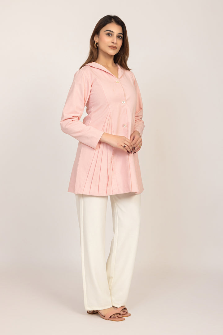 Pleated Panel Tailored Jacket