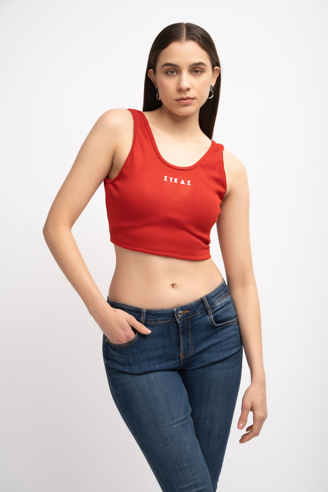 Zykaz Signature Solid Crop Top Backless