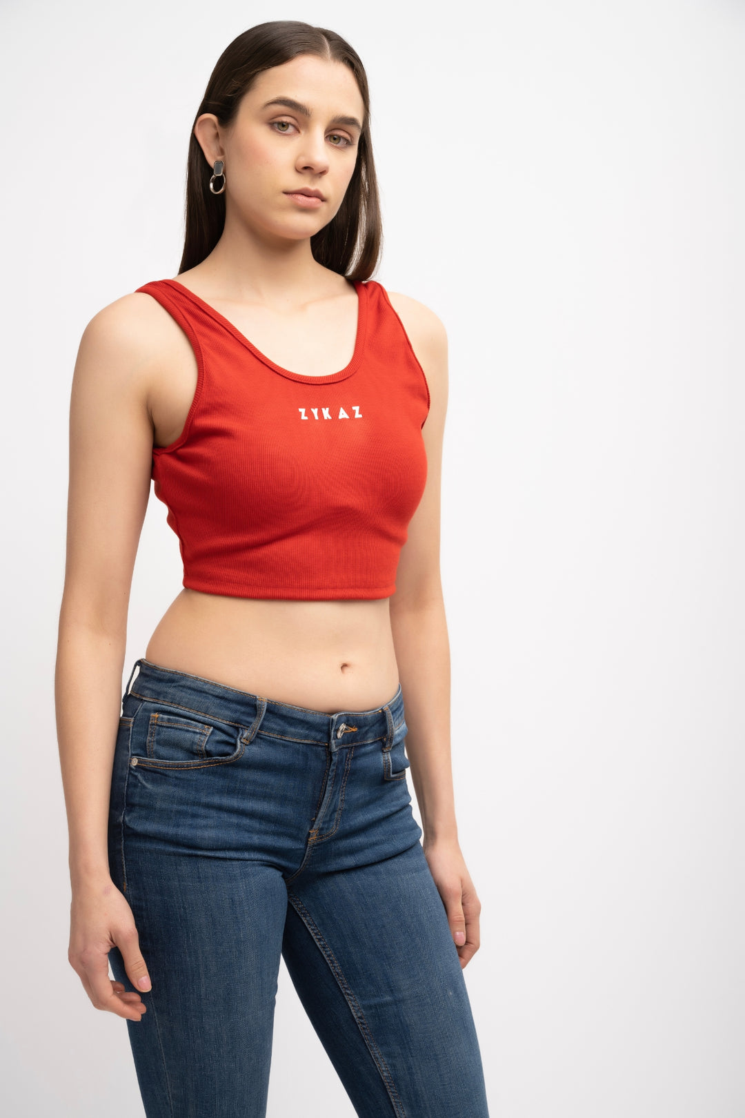 Zykaz Signature Solid Crop Top Backless