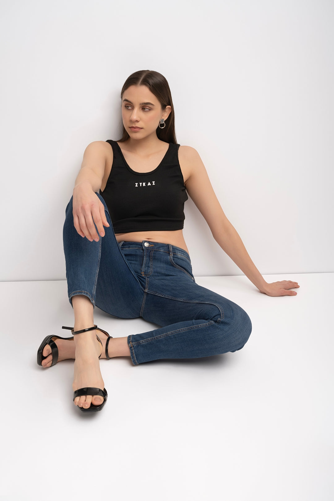 Zykaz Signature Solid Crop Top Backless