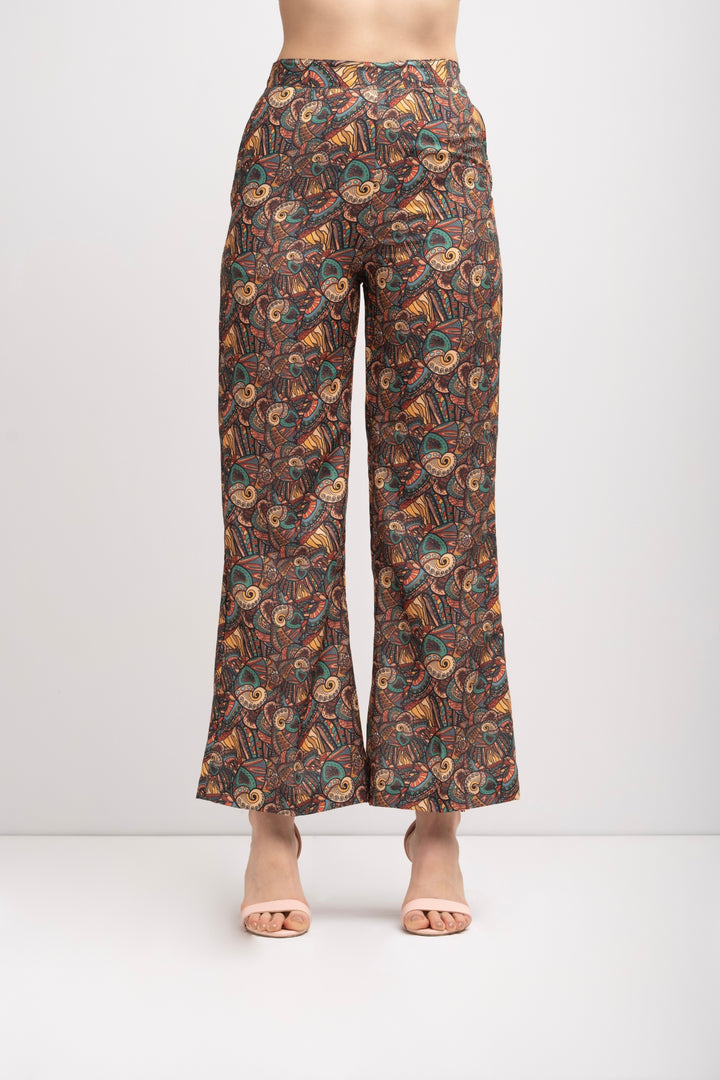 Brown Pleated Co-Ord Set