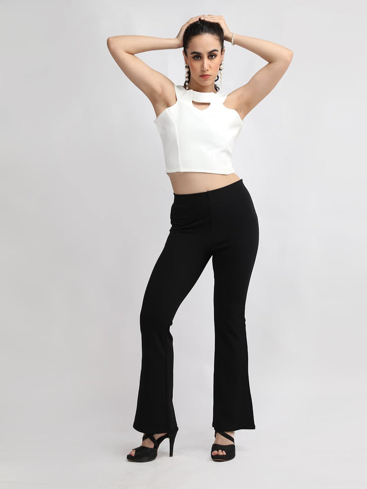 Pleated Backless Tie Sleeveless Top