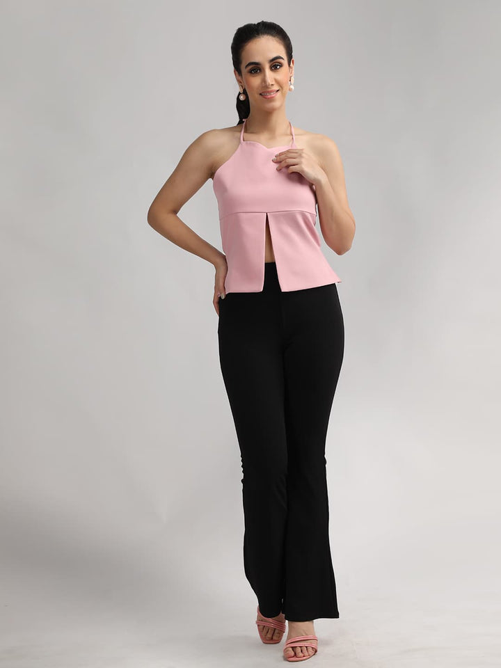 Jinim Front Slit Sleeveless Top