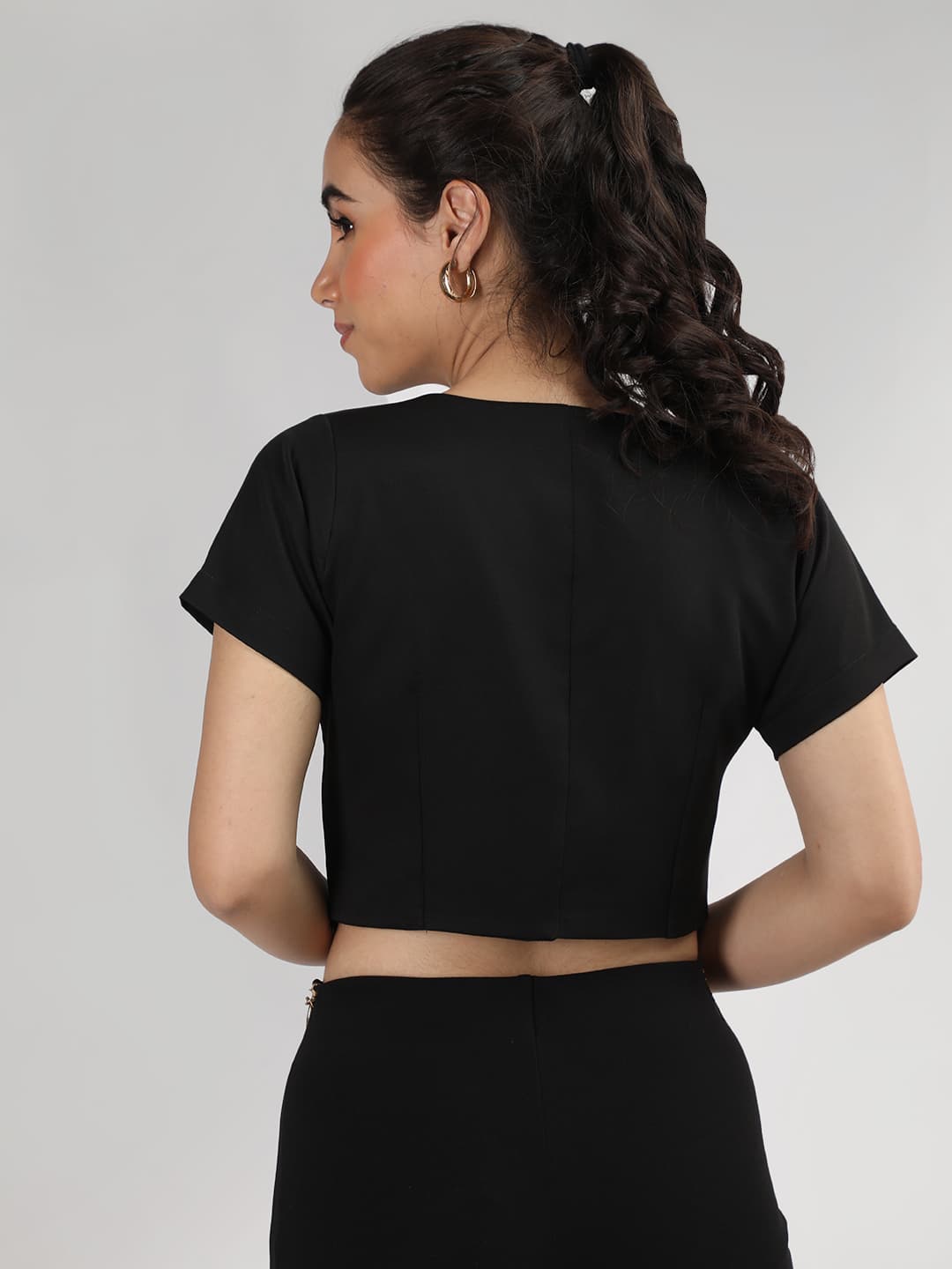 Pleated Short Sleeve Top