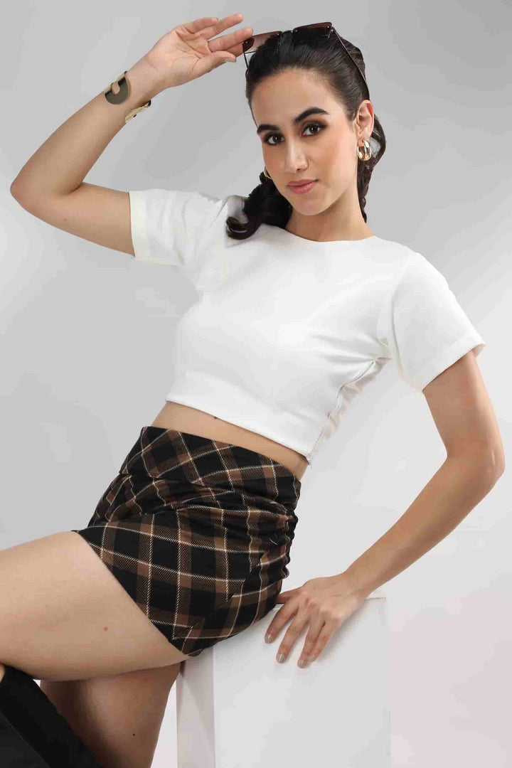 Pleated Short Sleeve Top