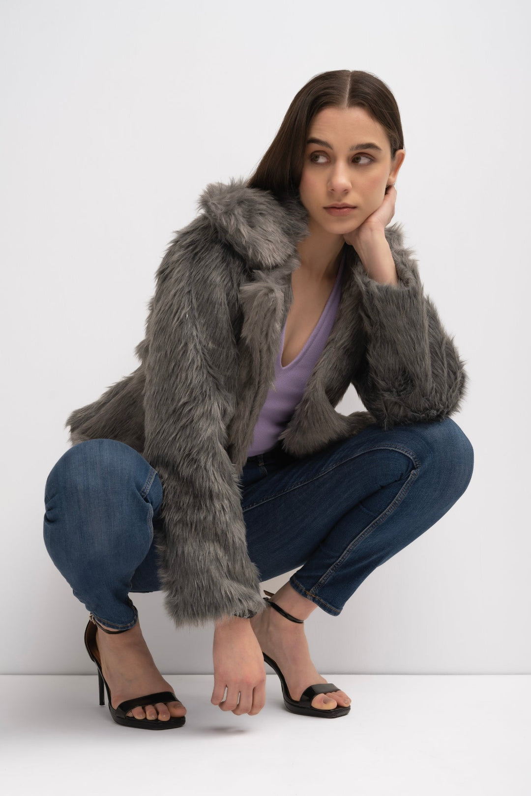 Fur Jacket Grey