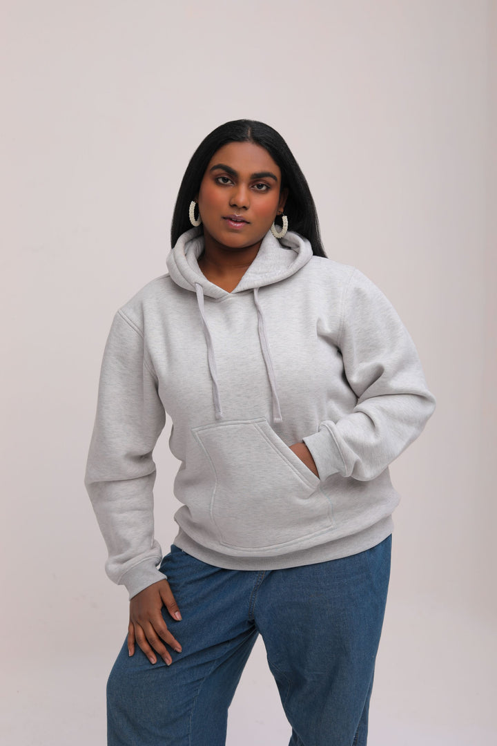 Oversized Grey Asymmetrical Hoodie