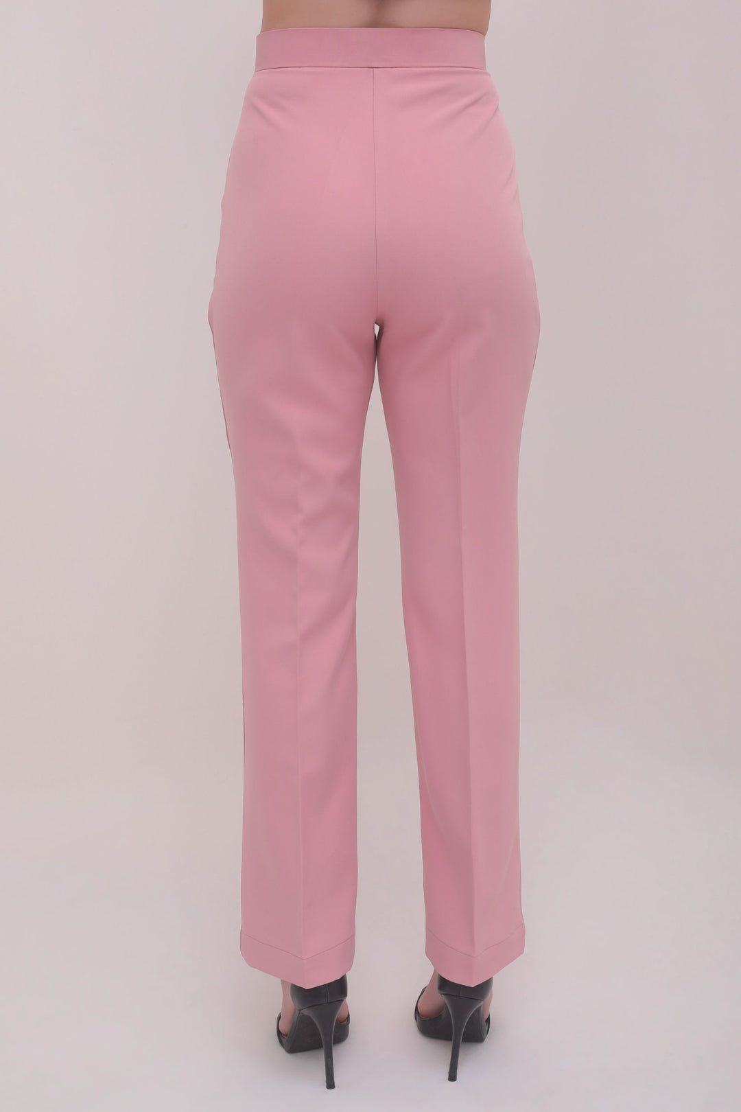Pleated High Waist Trousers - Pink