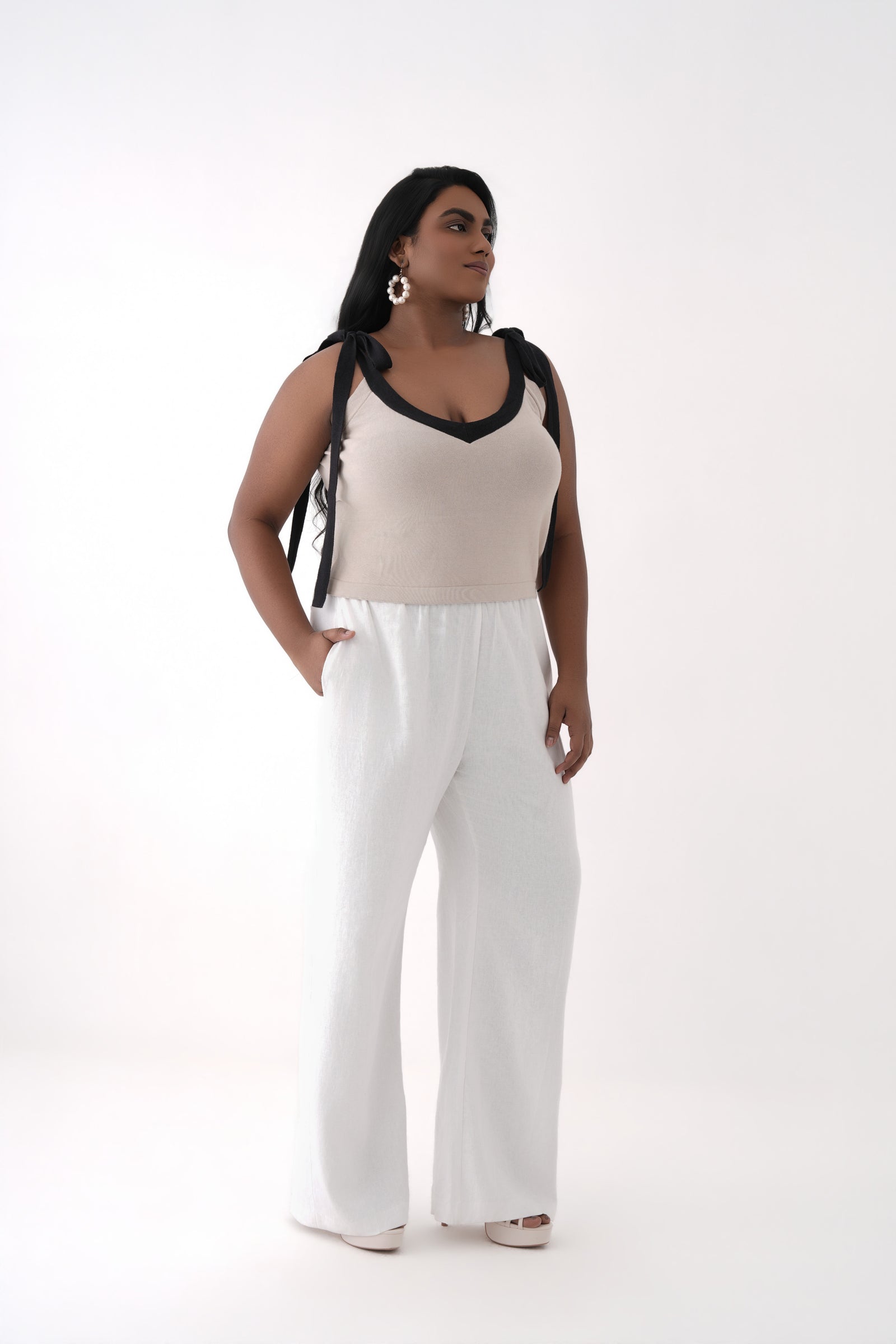 Knitted Tie-up Top
