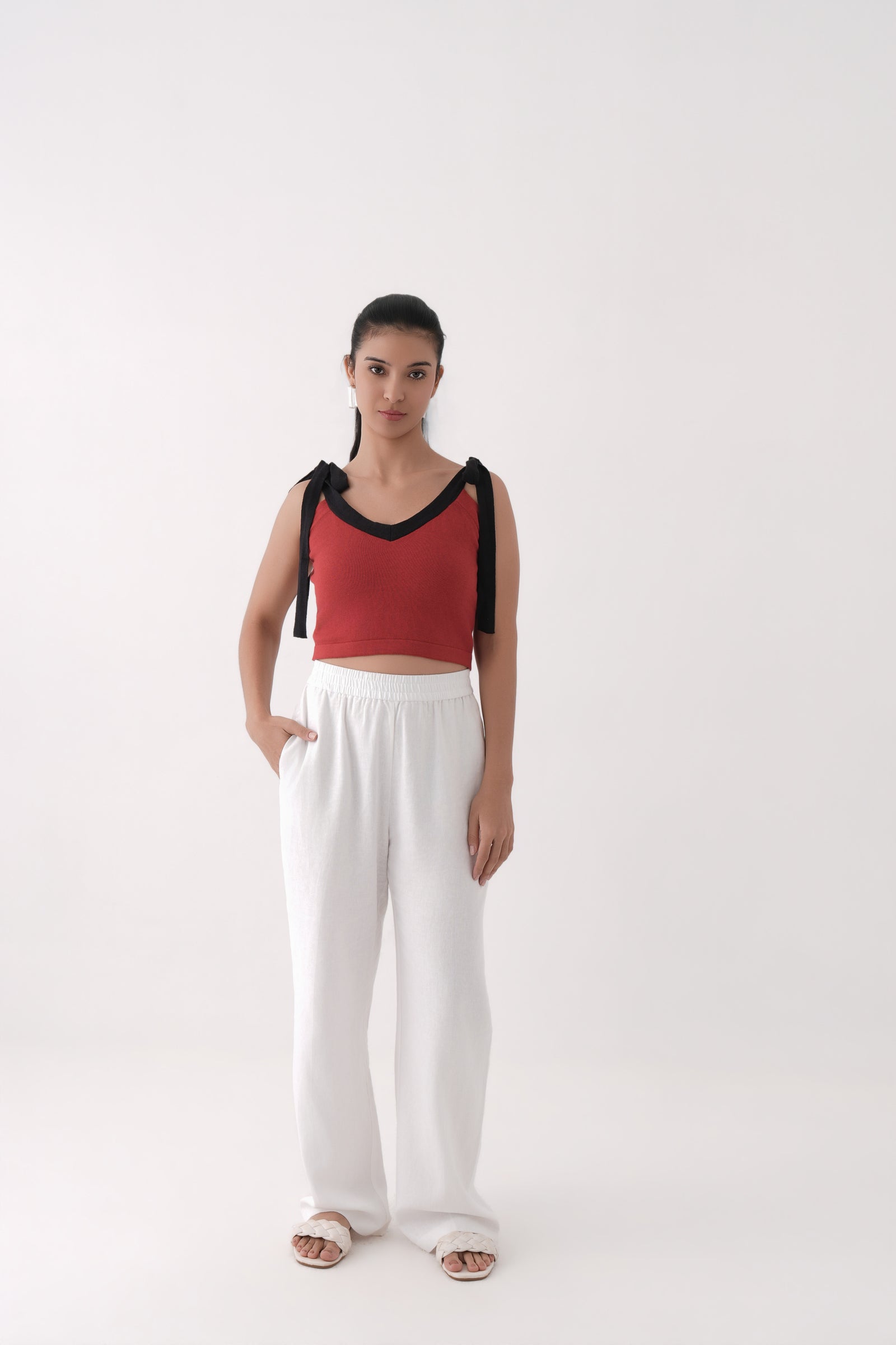 Knitted Tie-up Top