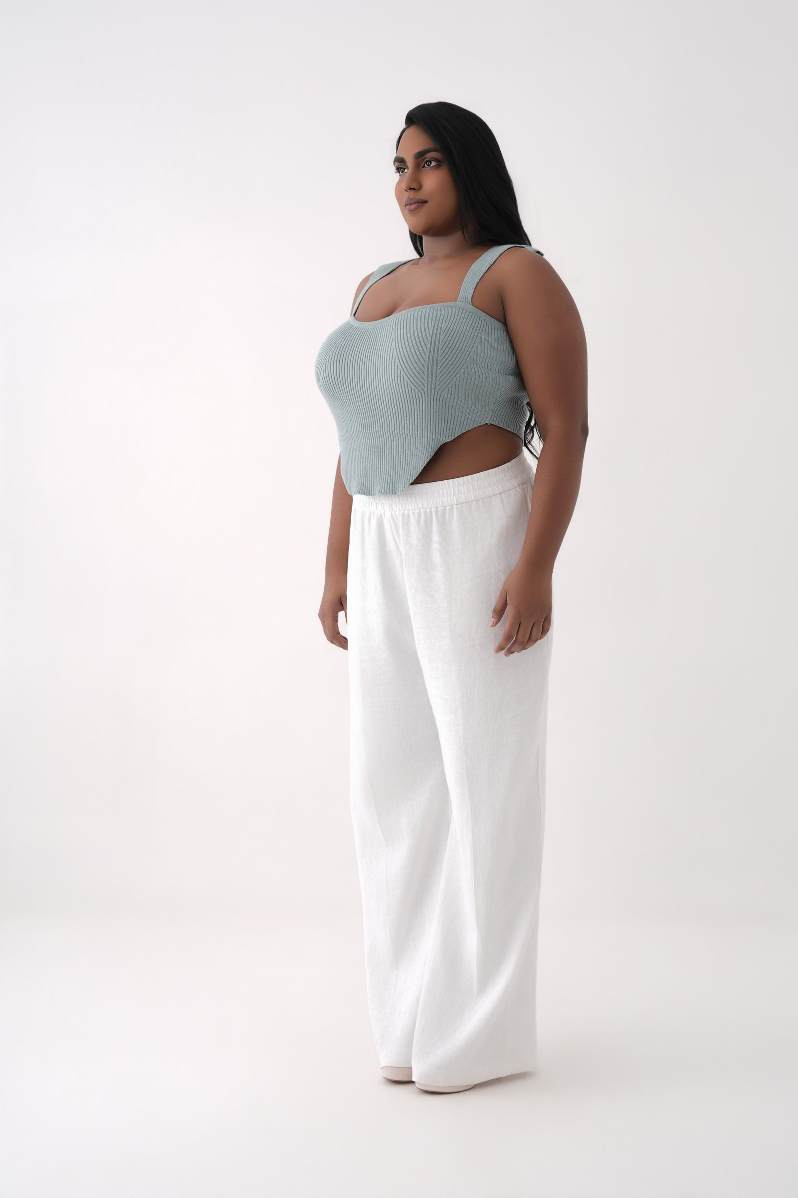 Ribbed Knit Corset Top