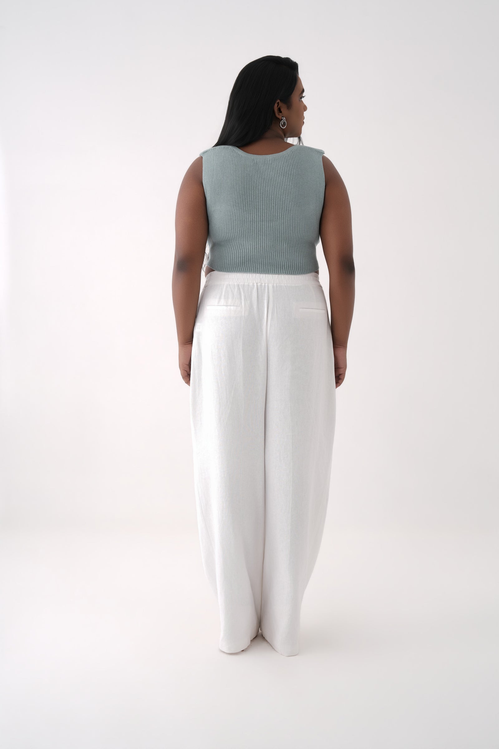 Ribbed Knit Corset Top