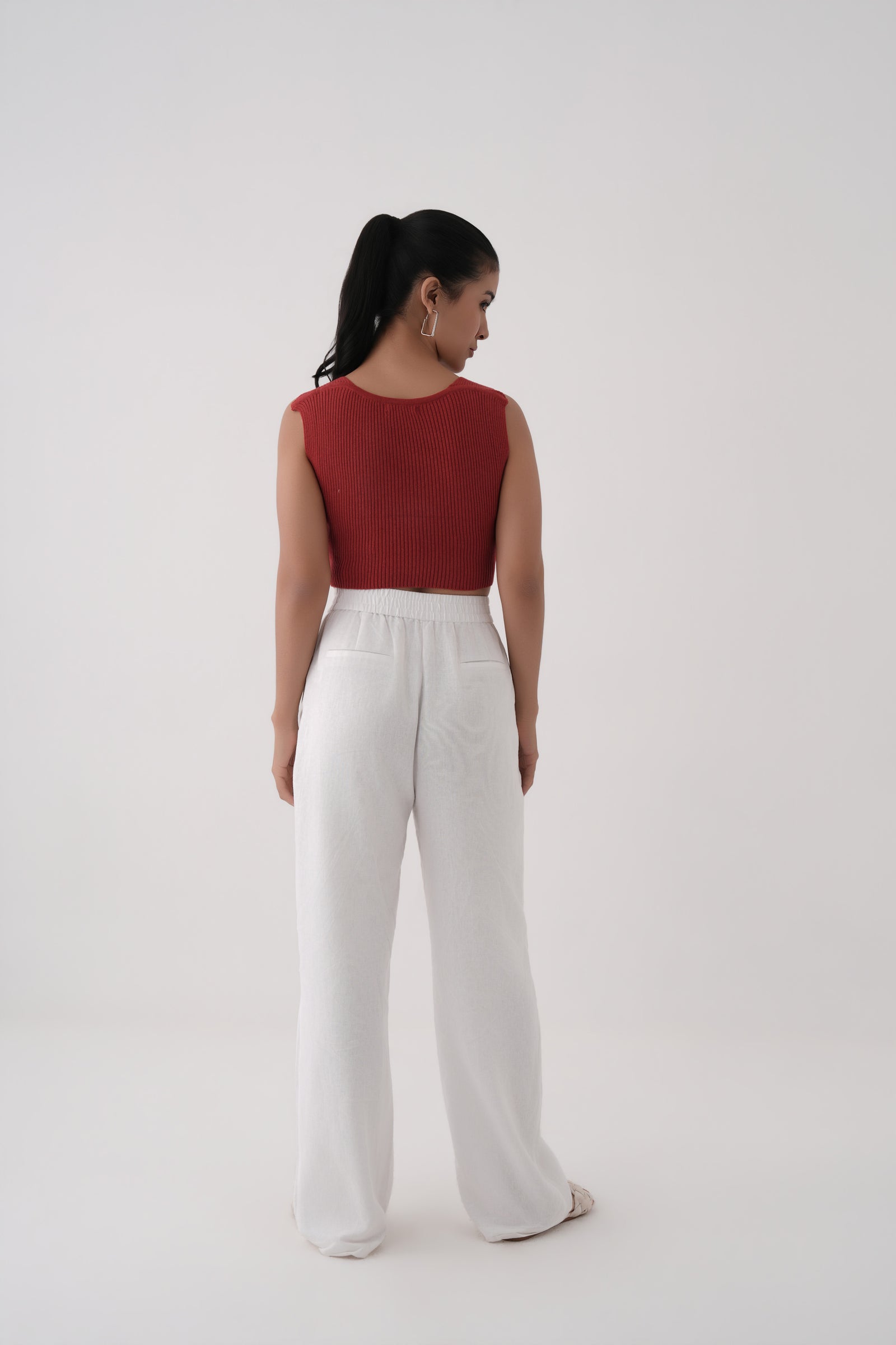 Ribbed Knit Corset Top